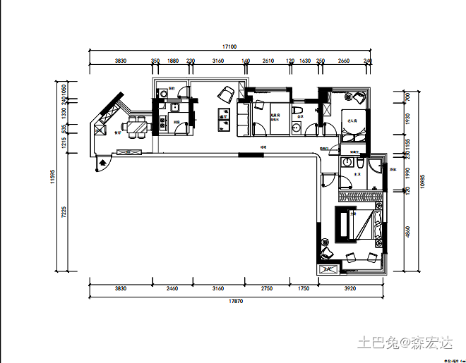 招商澜园-88㎡-现代简约