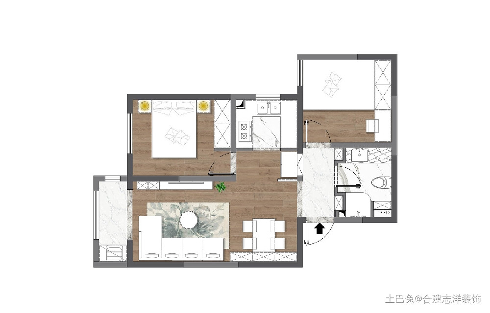 绿海家园 | 北欧风两居58m²