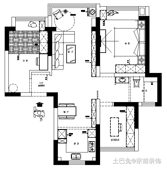 七十平方-温馨二居室