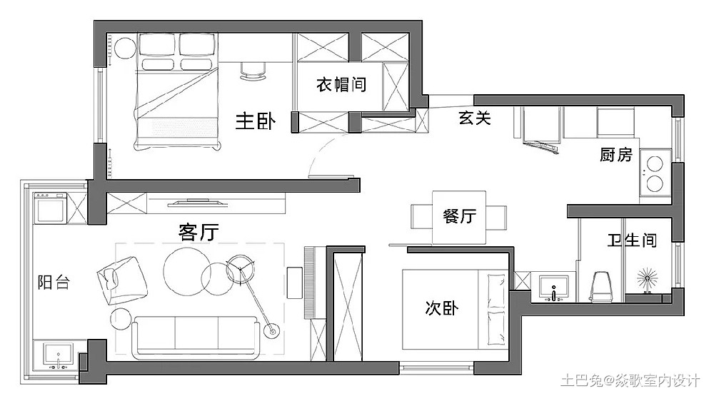 别有一番滋味的时尚2居室