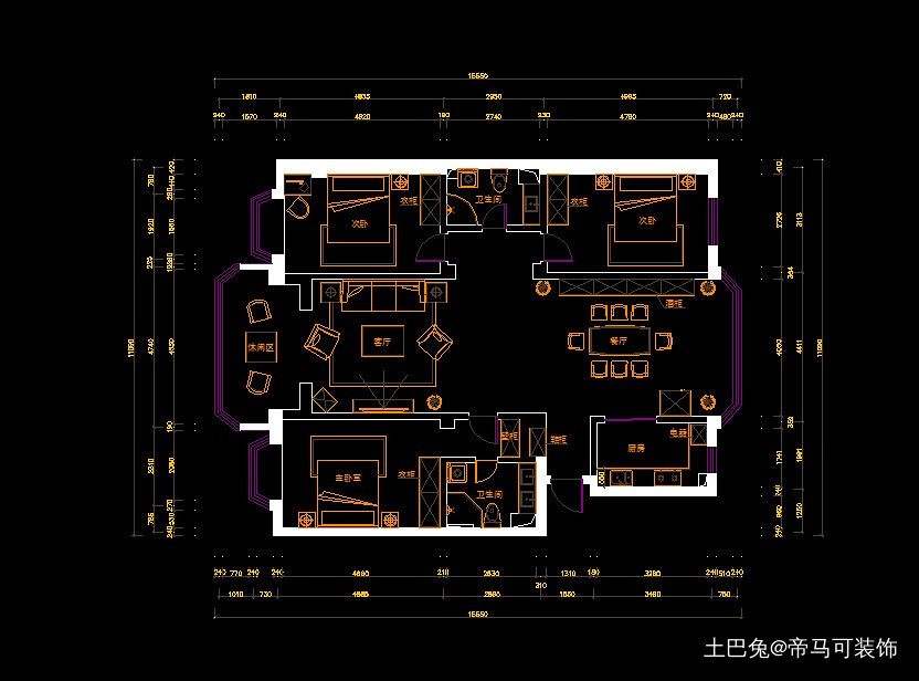 纯白，没有多余的修饰现代风