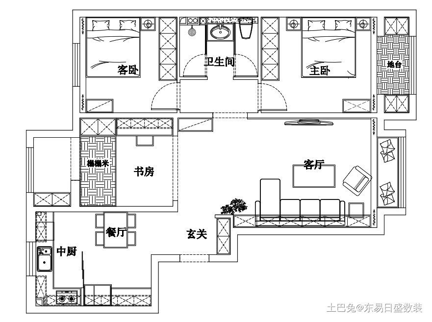 北京怡园·北欧风格效果图