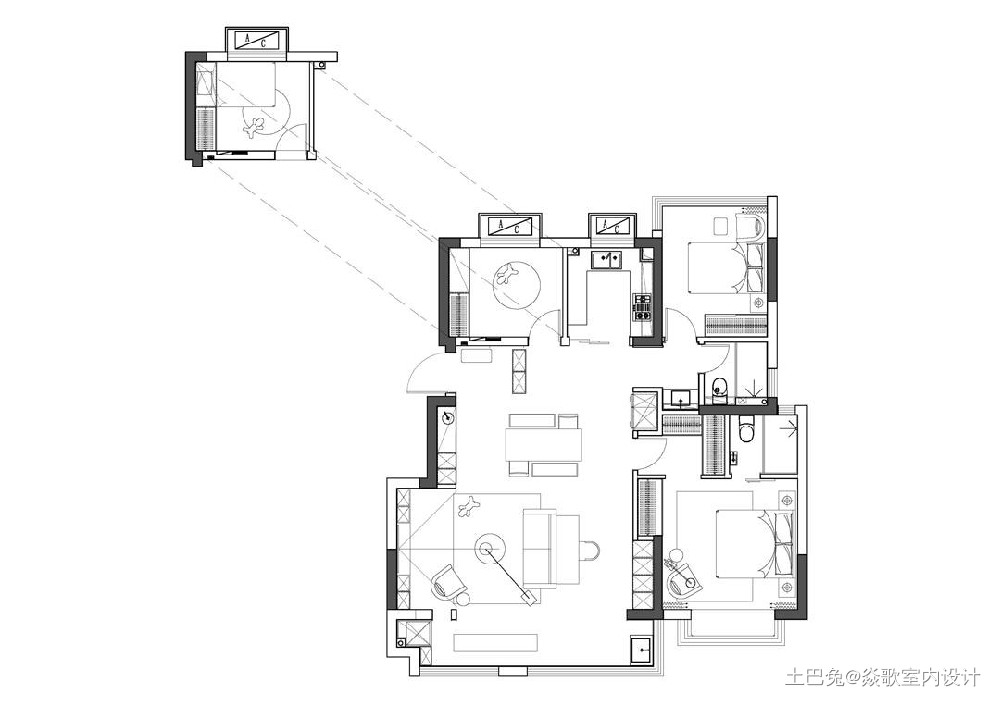 140m²现代四人居，让家居生活更温馨