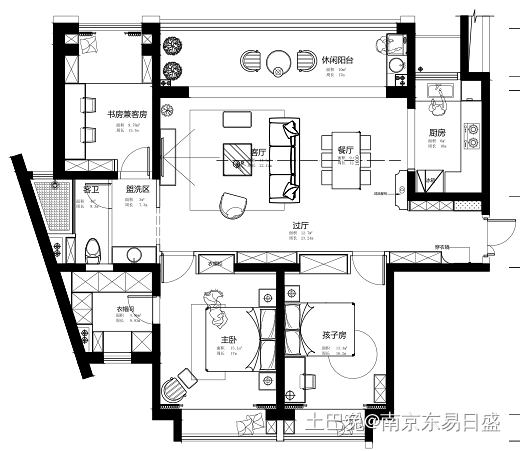 揽江府140平橙系轻奢美居