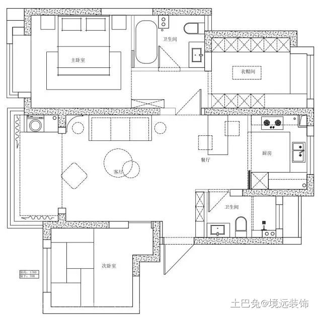 100平以木质元素为基点，打造简约舒适感