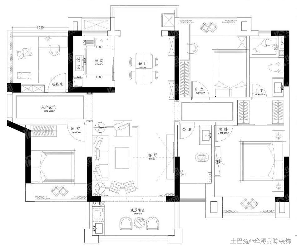 150㎡新中式，雅致其间，缭绕古典