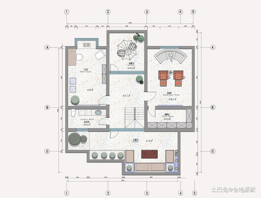 179m²混搭风格，大气通透绿色盎然