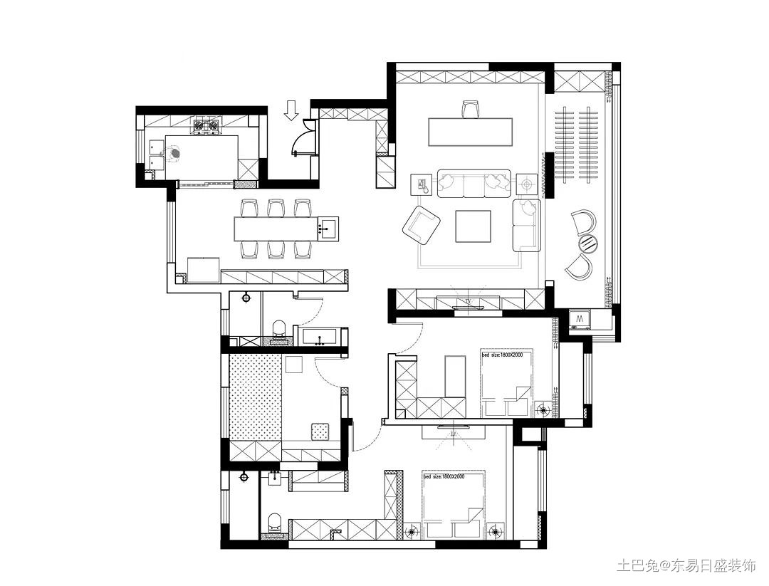 【实拍】140㎡简约风装修完工实景案例