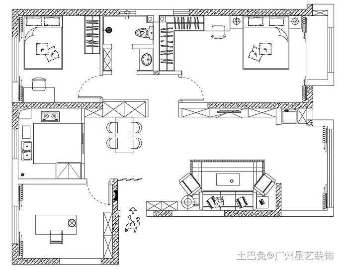 123平现代简约风，黑白灰极简主义风格