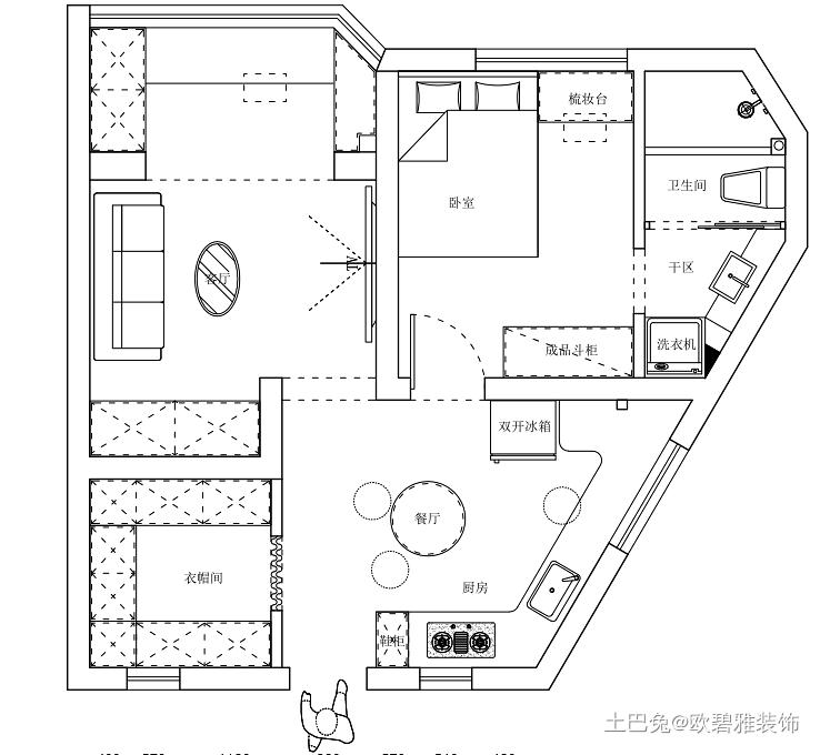 72m²异型老房“改斜归正”超赞！