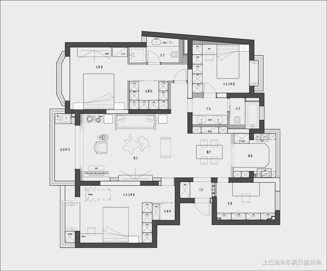 【老房翻新】帆升公寓125㎡混搭风装修