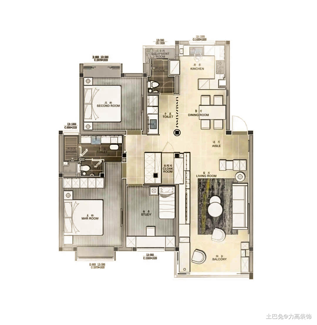 125㎡新房，完工后，空间感直接翻倍