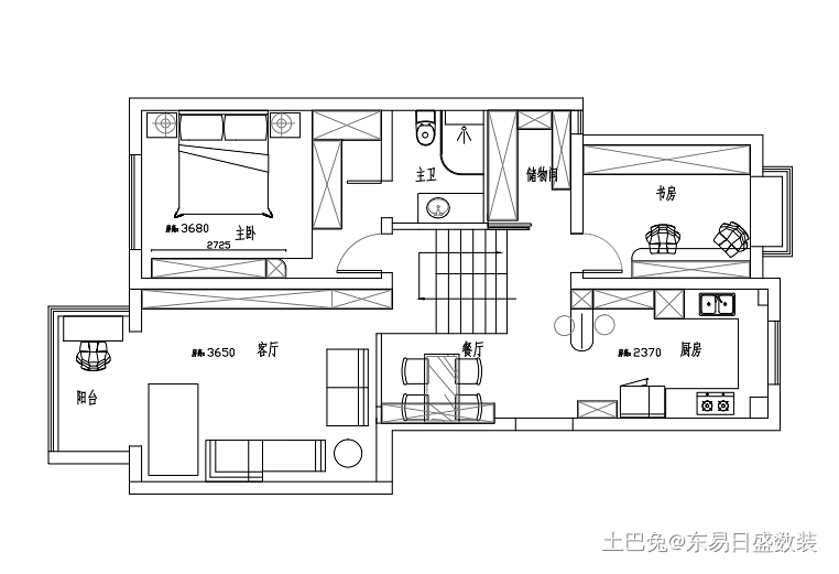 香海园130㎡现代轻奢