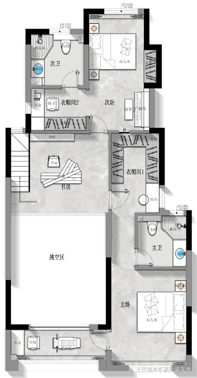 【复式装修】190㎡现代简约设计案例