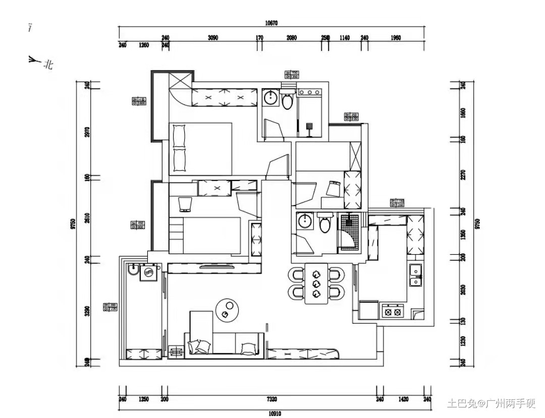 98m²现代简约三居室，温馨实用