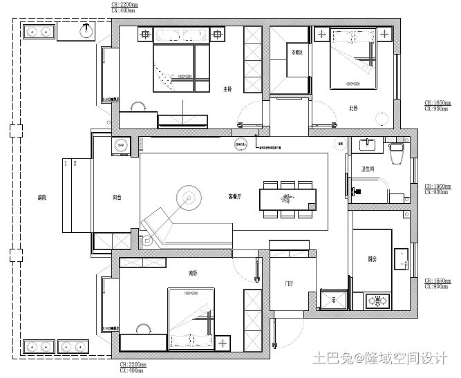 89㎡|现代客餐一体化设计，丰富简约