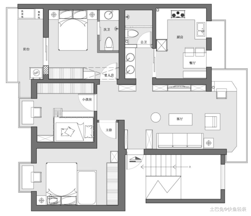 102m²极简北欧风打造美好且舒适的家